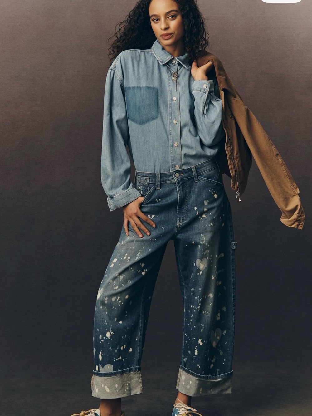 NWOT SOLD OUT Pilcro Anthropologie Kayden Carpenter Barrel Jeans - Picture 3 of 8